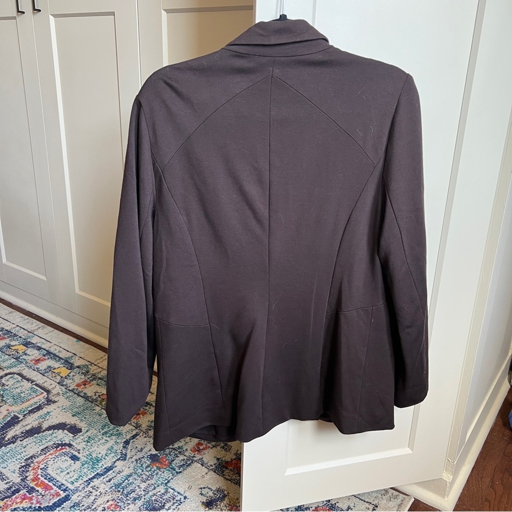 Chico's 2 Brown Long Sleeve Casual Career Blazer Suit Jacket size large 12 - Picture 2 of 5